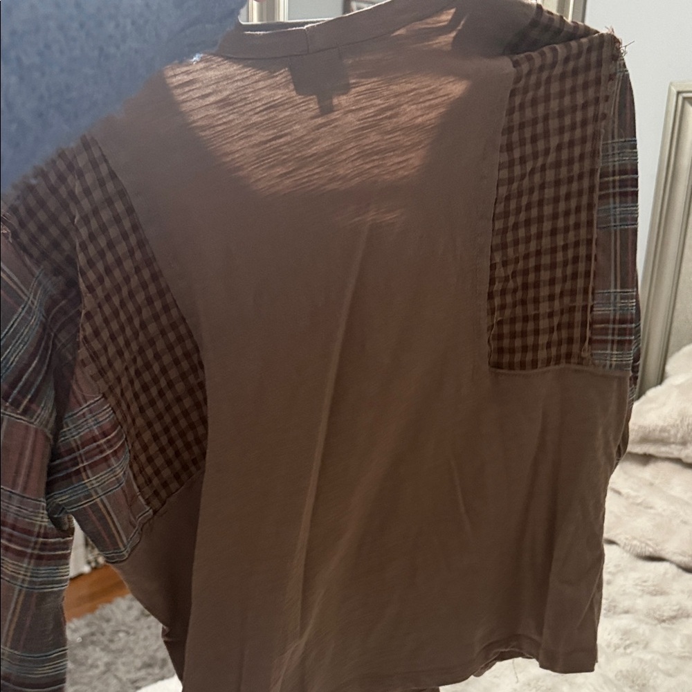 BKE Multicolor Patchwork Long Sleeve Shirt - Picture 5 of 6